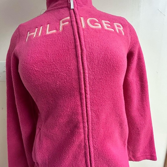 Tommy Hilfiger Jackets & Blazers - Tommy Hilfiger Pink Casual Logo Zip Up Jacket with pockets